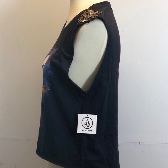 Volcom Tees Me Tank Top size S Vintage black - Picture 5 of 8